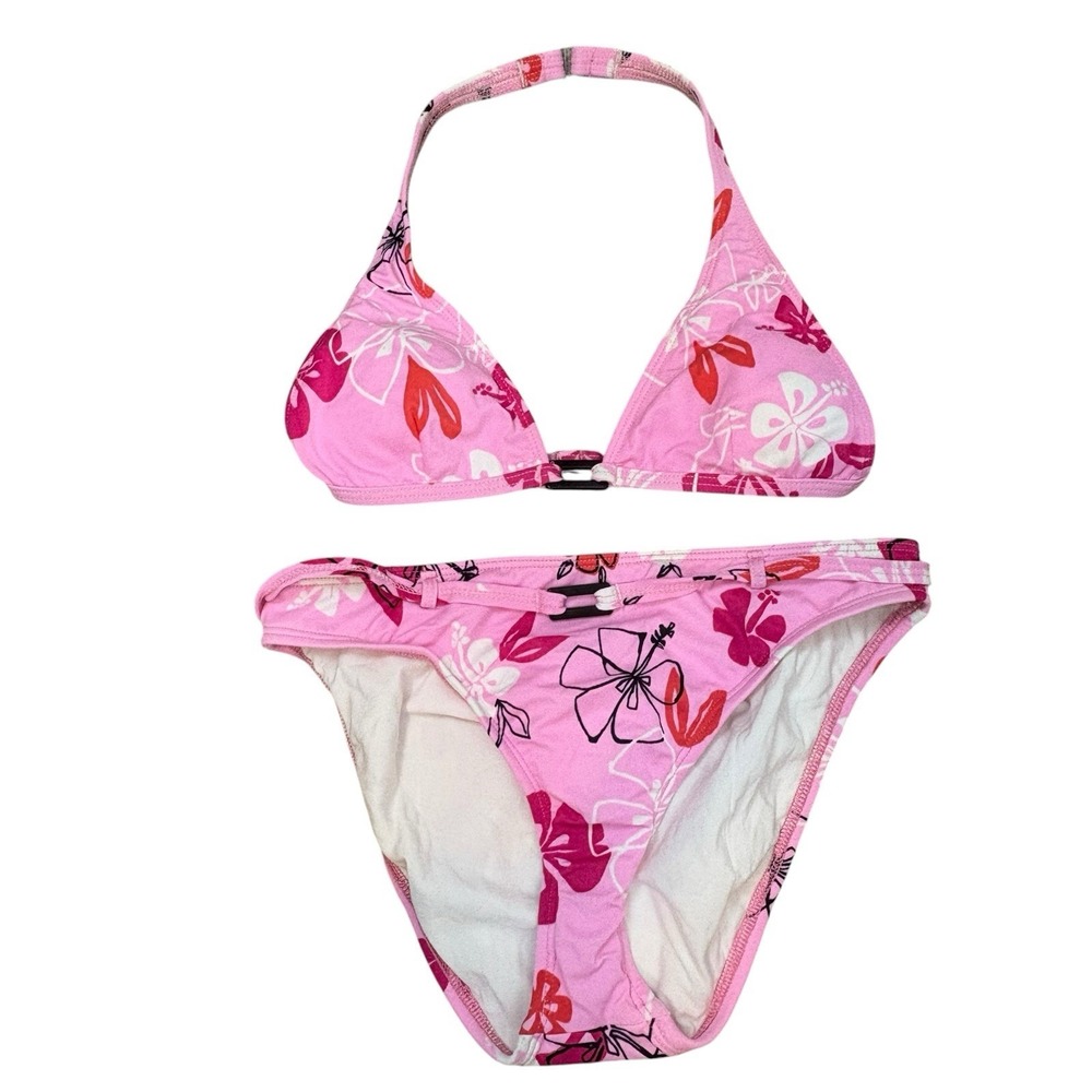 Vintage Y2K Deadstock NWOT Bikini‎ Pink Buckle Floral Limited Too Size M
